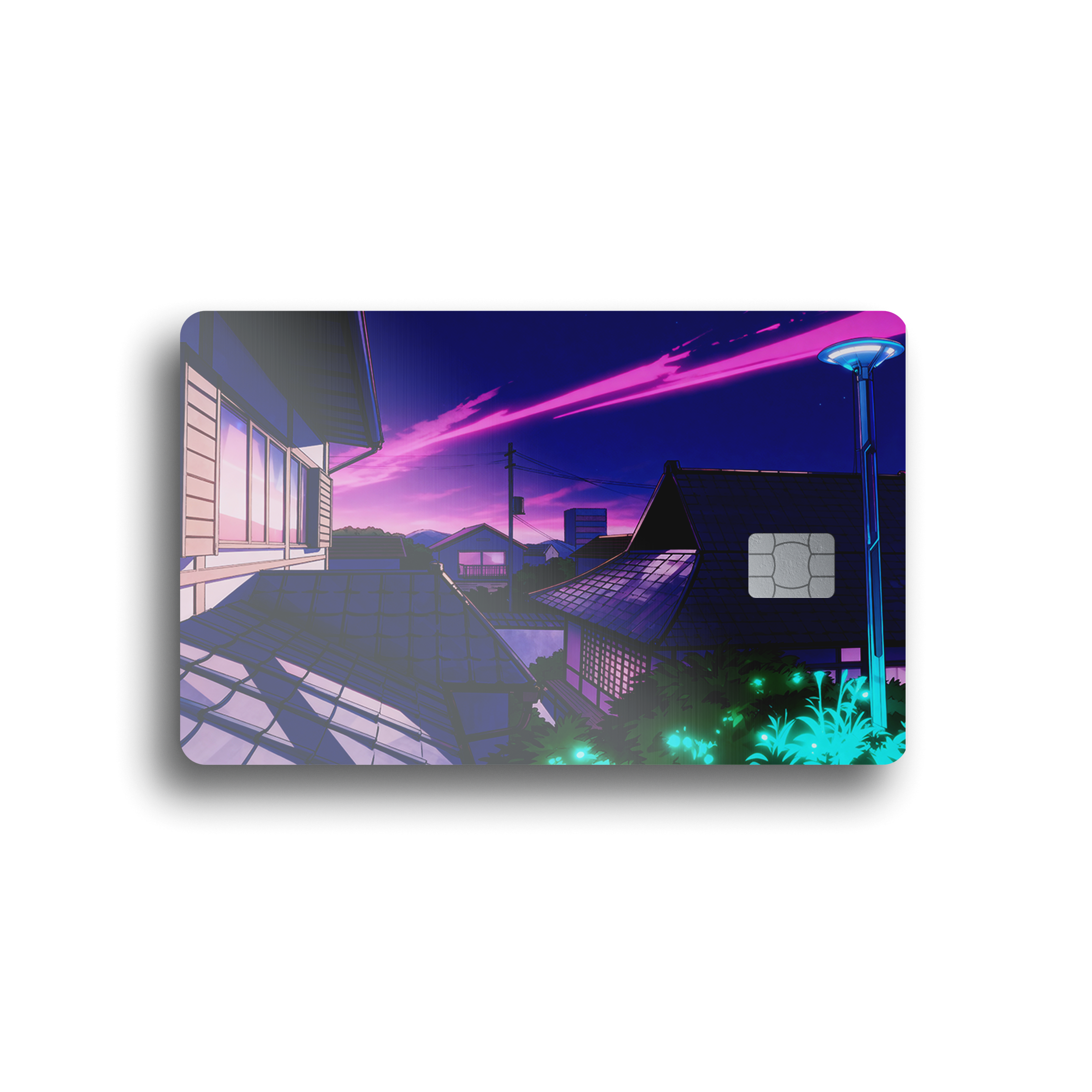 Neon Evening Street Card Skin